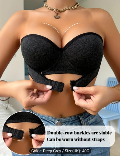 Women front closure push up - front,