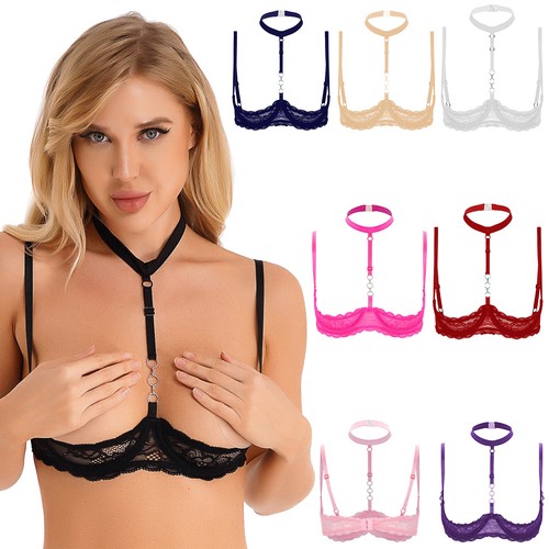 Womens sheer lace strappy - sheer,